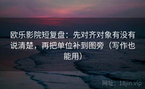 欧乐影院短复盘：先对齐对象有没有说清楚，再把单位补到图旁（写作也能用）