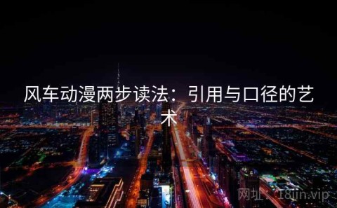 风车动漫两步读法：引用与口径的艺术